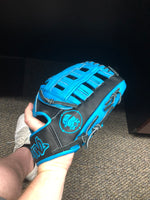 Load image into Gallery viewer, ATWL 14&quot; H Web Glove Black/Aqua Blue Steerhide
