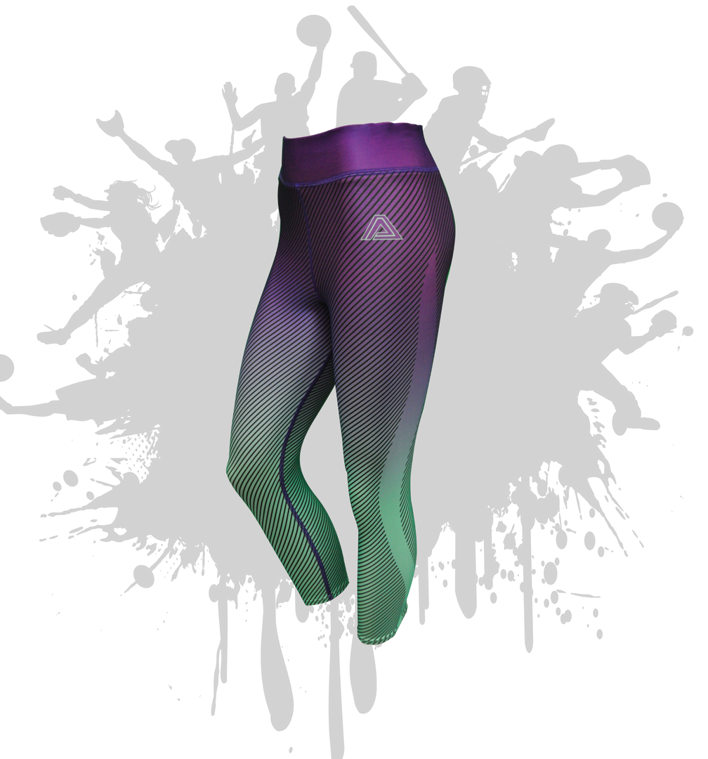 LINEAR LEGGINGS PURPLE/MINT