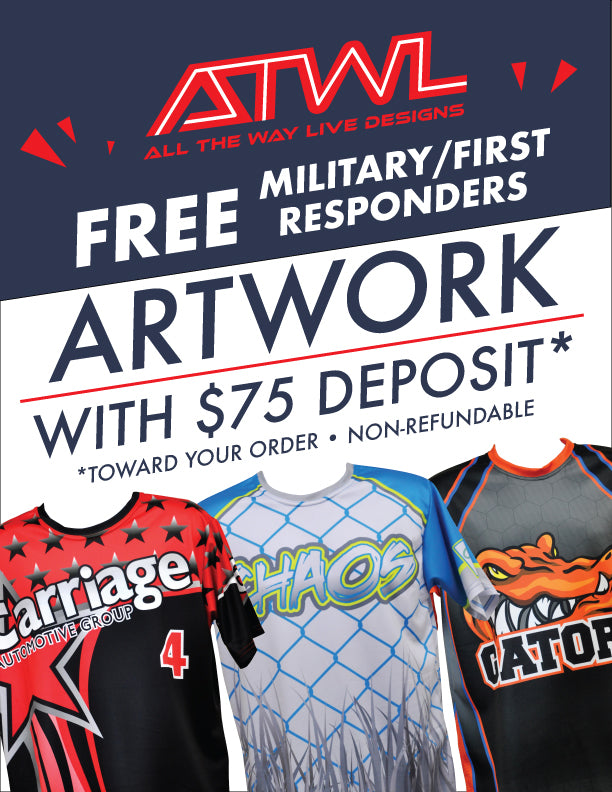 Military/First Responders Full Dye Artwork Design Fee