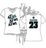 Load image into Gallery viewer, Repeat Design Women&#39;s White Sub Dye Jersey
