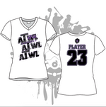 Load image into Gallery viewer, Repeat Design Women&#39;s White Sub Dye Jersey
