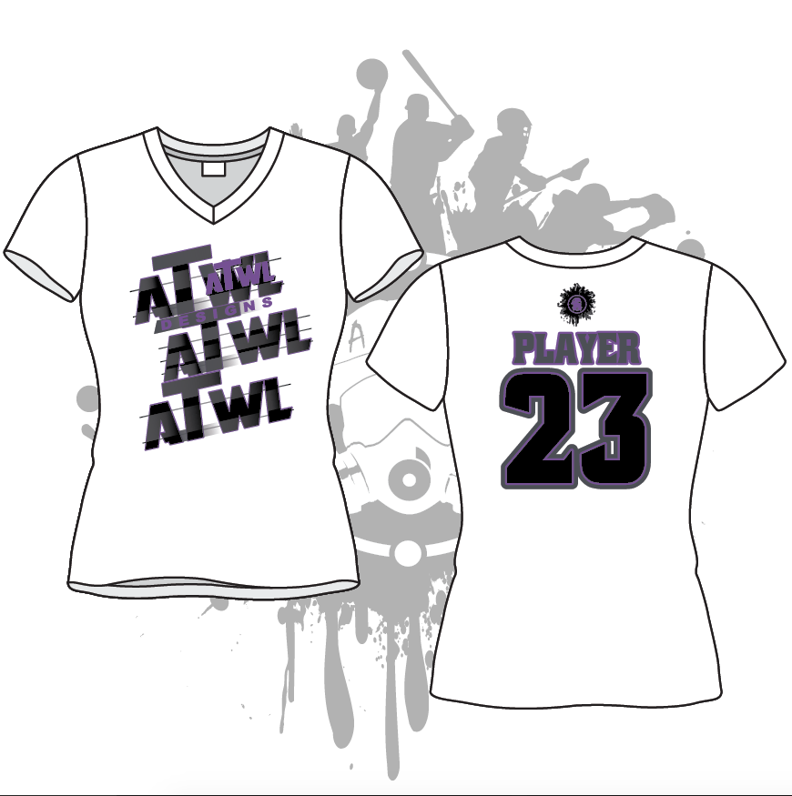 Repeat Design Women's White Sub Dye Jersey