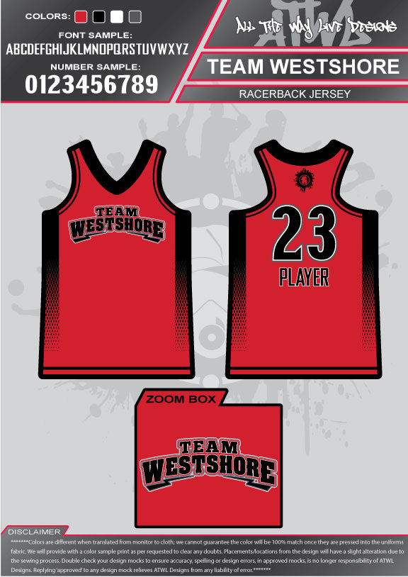 TEAM WESTSHORE RACERBACK JERSEYS