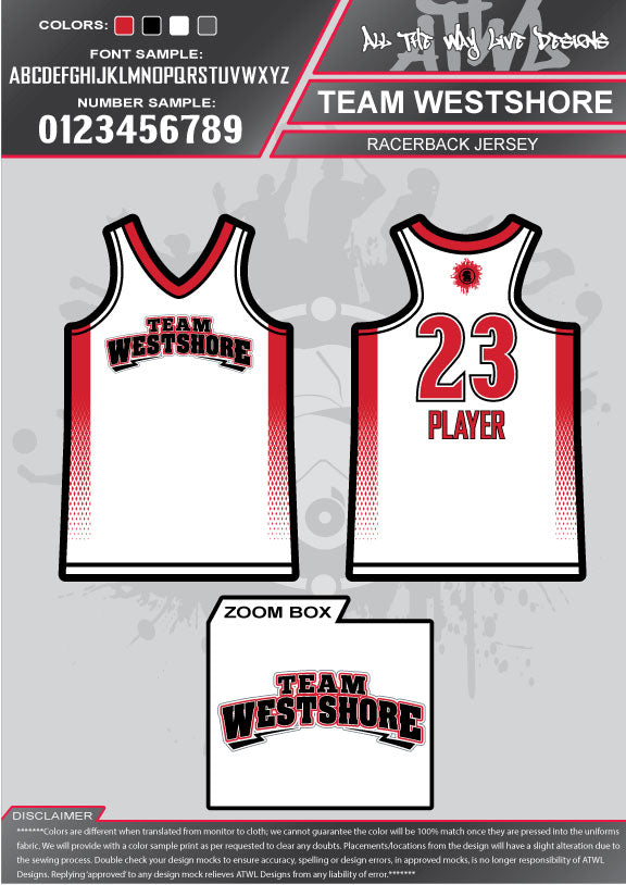 TEAM WESTSHORE RACERBACK JERSEYS