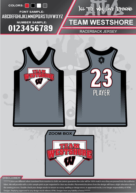 TEAM WESTSHORE RACERBACK JERSEYS