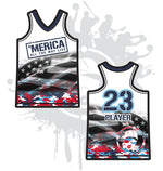 Load image into Gallery viewer, &quot;Merica Women&#39;s Racerback Full Dye Jersey
