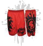 Load image into Gallery viewer, Splatter Splash Mens Full Dye Shorts Red/Black
