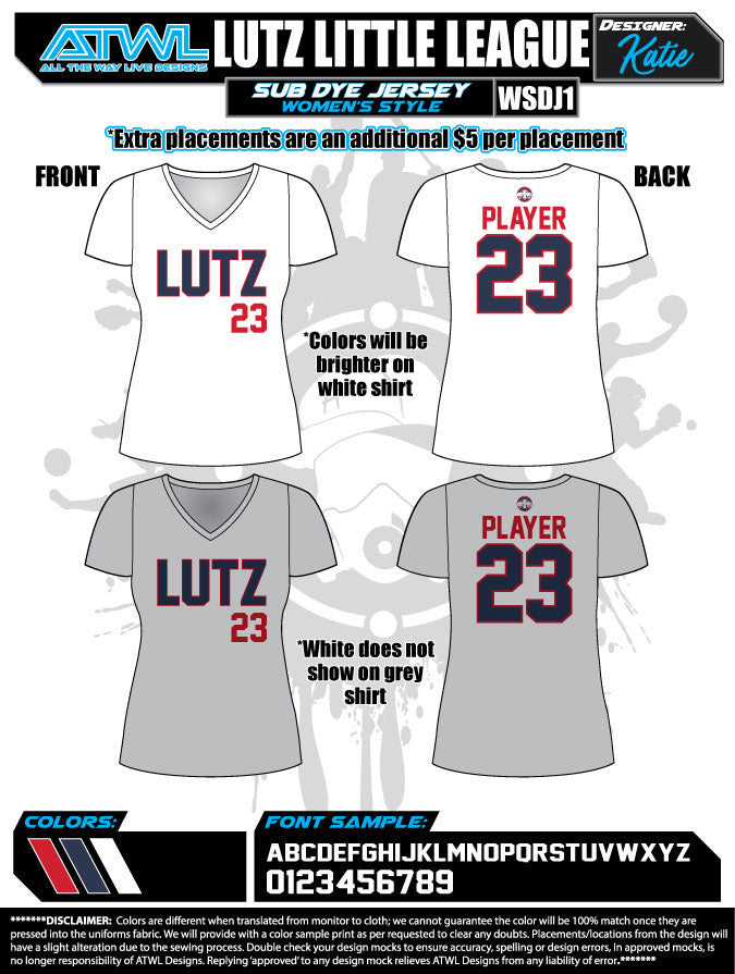 Lutz All Stars Womens Jerseys