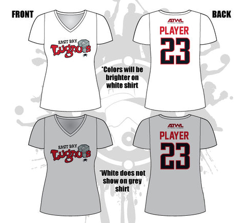 East Bay Parent Women's V neck Sub Dye