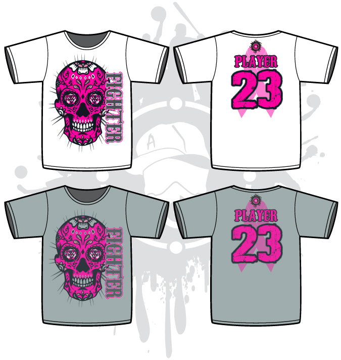 Sugar Skull Cancer Awareness Sub Dye Mens Jersey