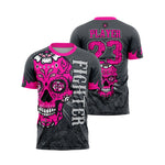 Load image into Gallery viewer, Sugar Skull Breast Cancer Awareness Men&#39;s full dye jersey