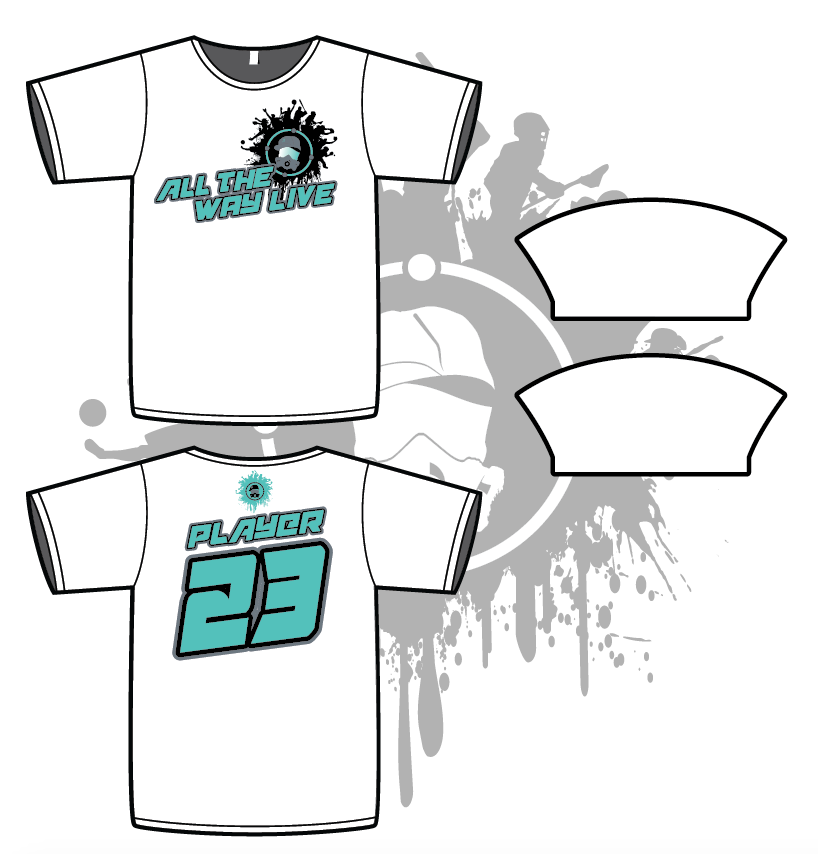Splash Mask Mens White Sub Dye Jersey Mint/Black