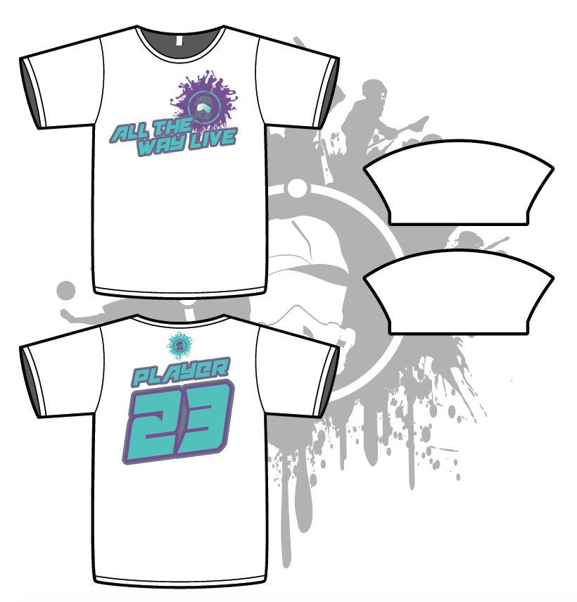 Splash Mask Mens White Sub Dye Jersey Mint/Purple