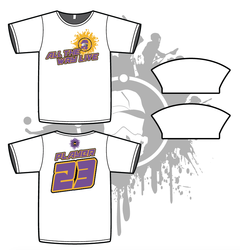 Splash Mask Mens White Sub Dye Jersey Purple/Gold