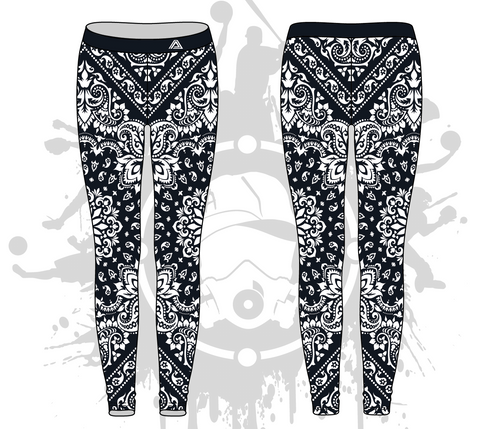 Bandana Womens Leggings: 2-color (7 Colors Available)