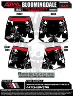 Load image into Gallery viewer, 2022 Bloomingdale All stars full dye  Black womens shorts