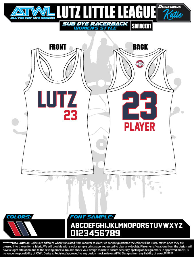 Lutz All Stars Sub Dye Womens Racerback