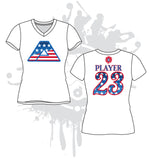 Load image into Gallery viewer, All About America Women&#39;s White Sub-Dye Jersey