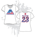 Load image into Gallery viewer, All About America Women&#39;s White Sub-Dye Jersey
