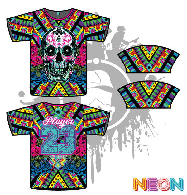 Tribal Skull Unisex Full Dye Jersey