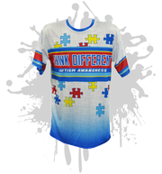 Think Different Autism Awareness Mens Full Dye Jersey