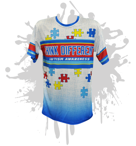 Think Different Autism Awareness Mens Full Dye Jersey