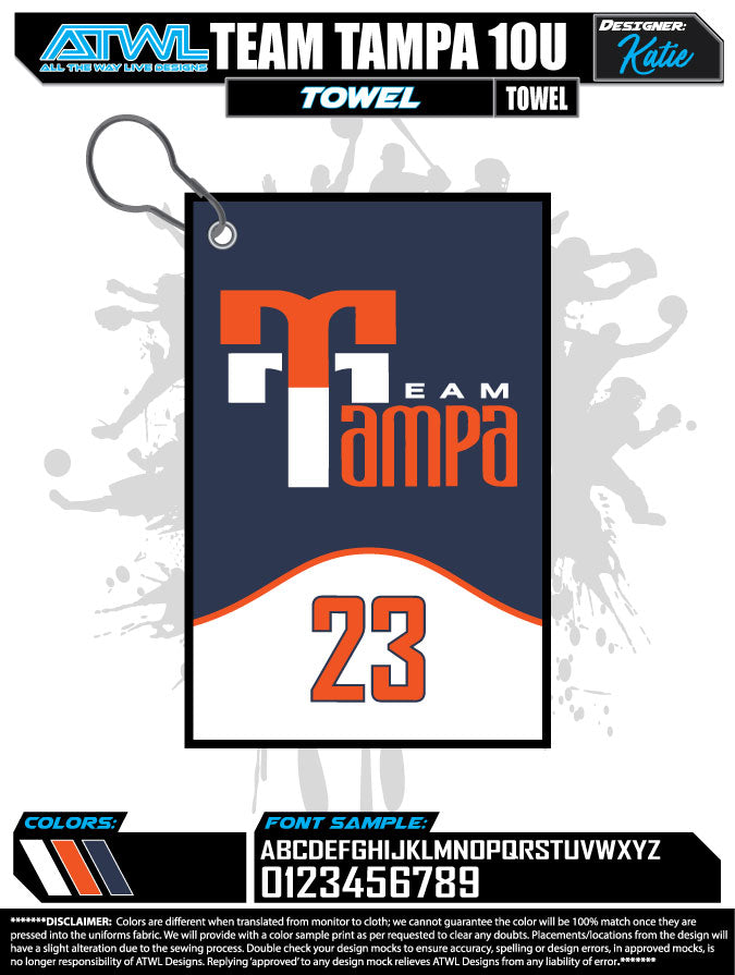 Team Tampa Full Dye Towel