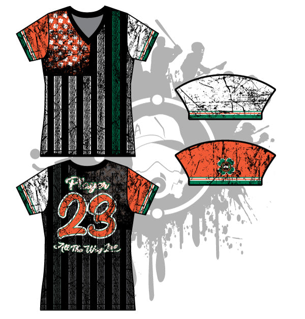 Shamrock Flag Womens Full Dye Jersey