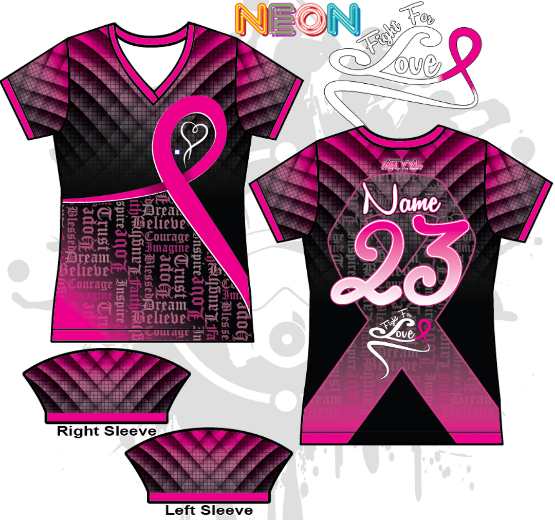 Fight For Love Cancer Awareness Womens Full Dye Jersey