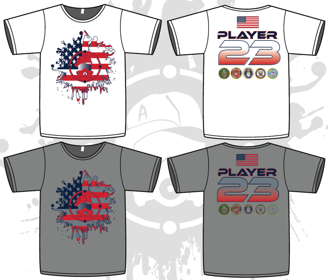 Military Flag Splash Mens Sub Dye Jersey