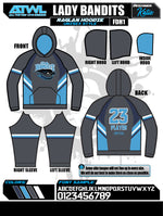 Load image into Gallery viewer, Lady Bandits Charcoal Full Dye Hoodie
