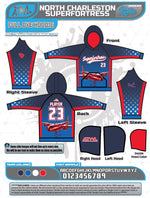 Load image into Gallery viewer, North Charleston Superfortress Full Dye Hoodie

