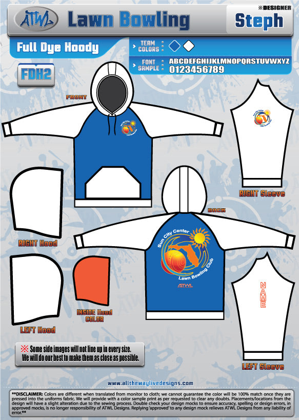 Sun City Center Lawn Bowling Hoodies