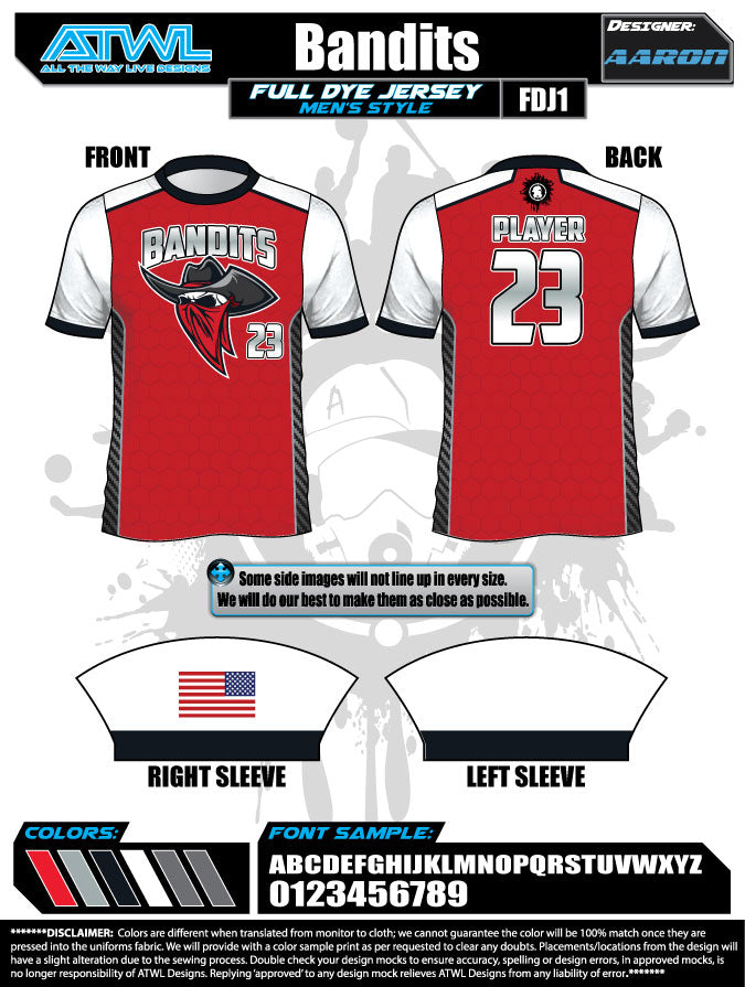 Bandits 11U Full Dye Jersey