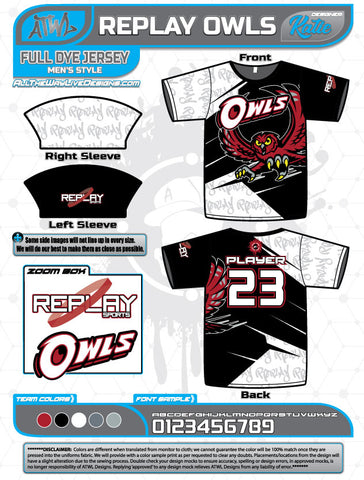 REPLAY OWLS FULL-DYE JERSEYS