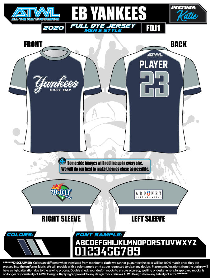 All The Way Live Designs East Bay Spring 2020 Baseball Jerseys As