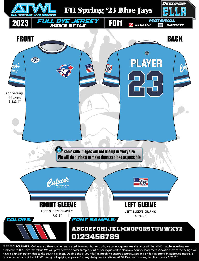 Fishhwak Spring 2023 Baseball Jerseys