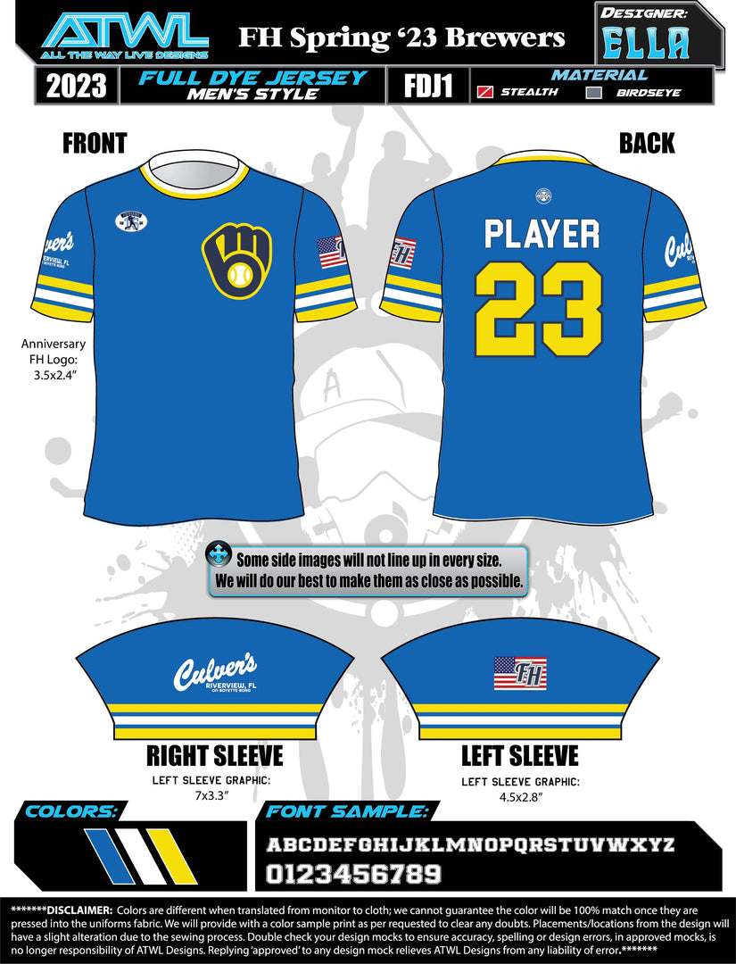 Fishhwak Spring 2023 Baseball Jerseys