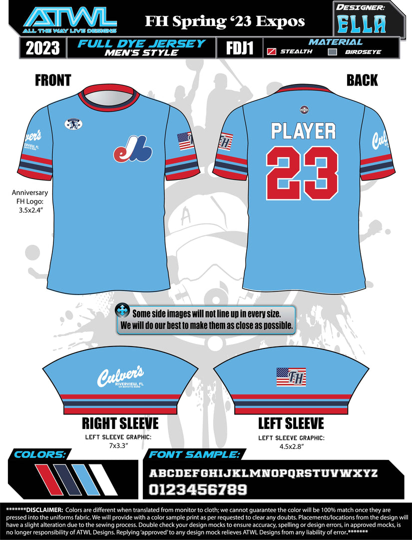 Fishhwak Spring 2023 Baseball Jerseys