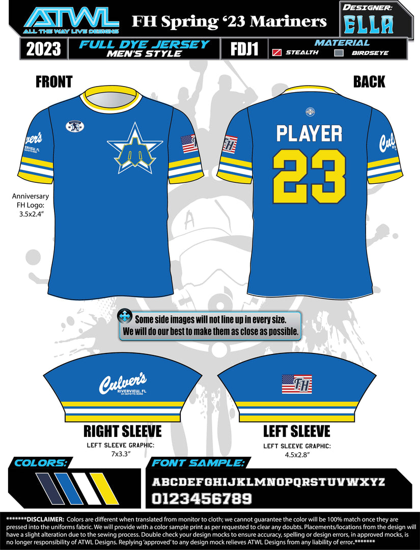 Fishhwak Spring 2023 Baseball Jerseys