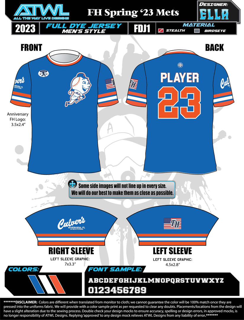 Fishhwak Spring 2023 Baseball Jerseys