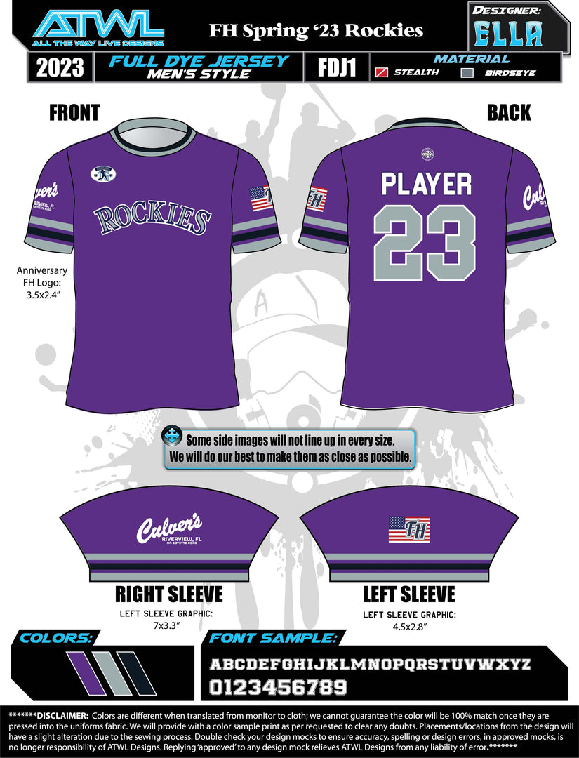 Fishhwak Spring 2023 Baseball Jerseys