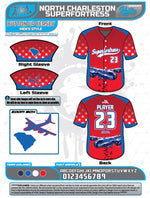Load image into Gallery viewer, North Charleston Superfortress Full Dye Button Up Jerseys