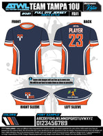 Load image into Gallery viewer, Team Tampa Navy Men&#39;s Full Dye Jersey