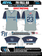 Load image into Gallery viewer, Fishhawk Advanced Baseball 2021 2-Button Men&#39;s Jersey