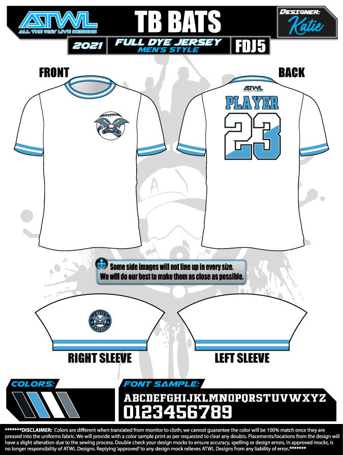 Tampa bay Bats Alternate Full Dye Jersey