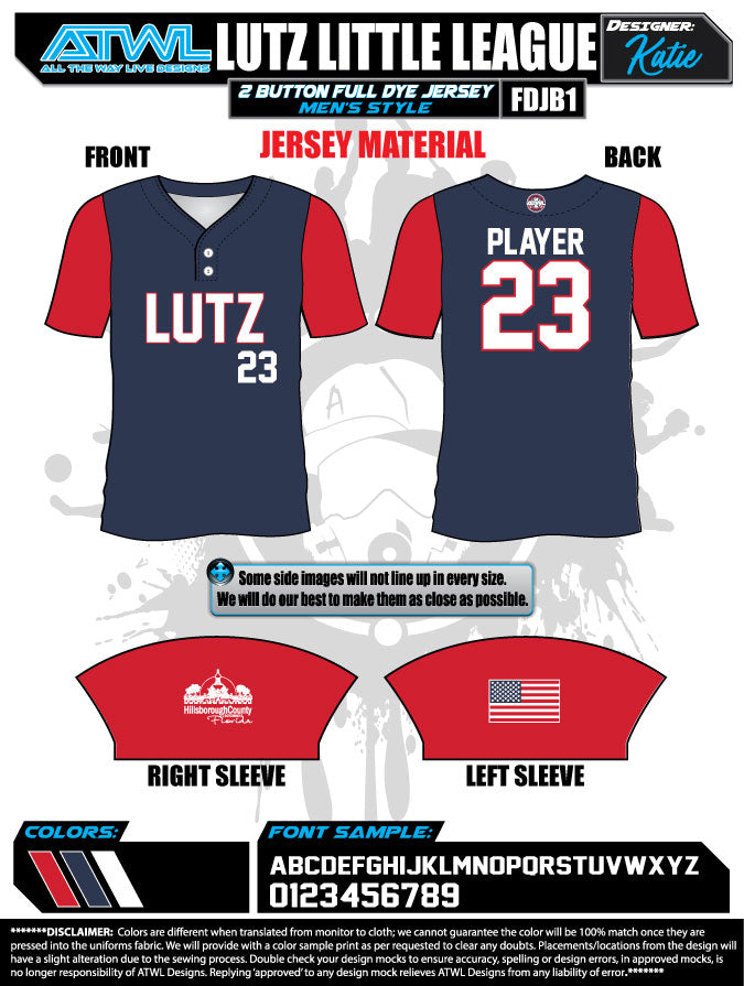 Lutz Navy All Stars Mens Full dye Replica Jersey