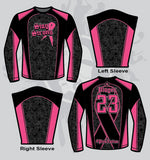 Load image into Gallery viewer, Stay Strong Mens Full Dye Jersey Long Sleeve Cancer Awareness