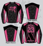 Load image into Gallery viewer, Stay Strong Mens Full Dye Jersey Long Sleeve Cancer Awareness
