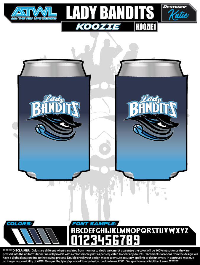 Lady Bandits Koozie